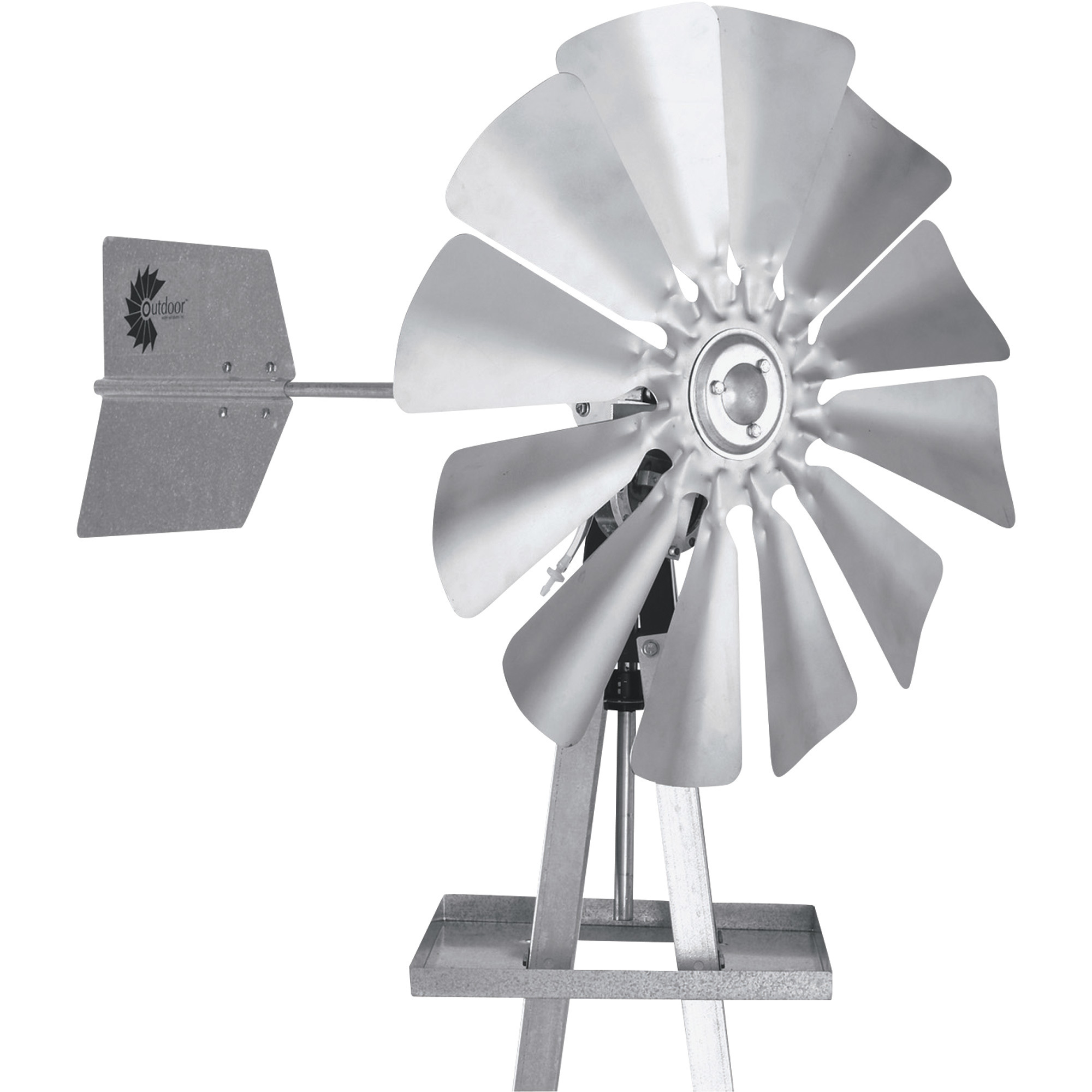 Outdoor Water Solutions Ornamental Garden Windmill, 8ft.3in.H, Galvanized Finish, Model# BYW0038